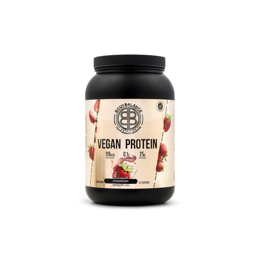 Protéines végétaliennes à la fraise